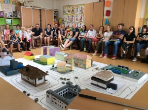 Obhajoby ročníkových prác žiakov 1.A triedy - projekt Ozoboti vyprávějí