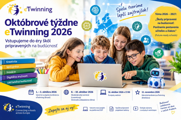 Októbrové týždne eTwinning 2026: Vstupujeme do éry škôl pripravených na budúcnosť