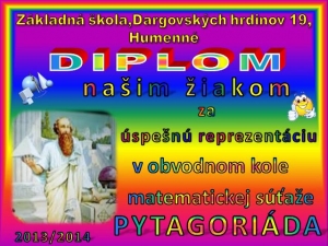 Vynikajúce výsledky našich žiakov v obvodnom kole pytagoriády